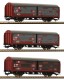 533709 Fleischmann Set of 3 sliding wall box cars type Hbis 299 (weathered)
